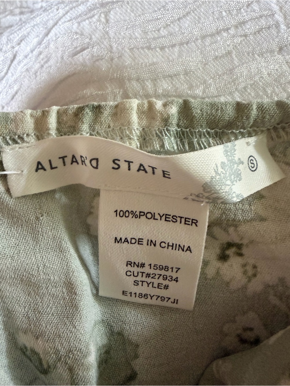 Altar'd State Tara Sage Green Floral Twist Tiered Ruffle ✨Regencycore✨ Mini NWT - Picture 11 of 14